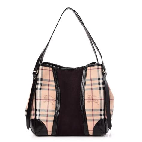 BURBERRY Suede Haymarket Check Colorblock Small 